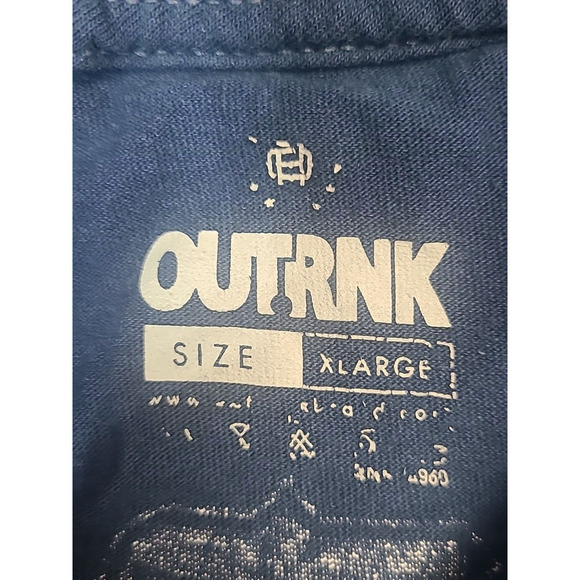 Outrank Divide & Conquer T-shirt Tee Men's Size XL Navy Blue White Short Sleeve - Picture 3 of 3